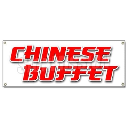 Signmission CHINESE BUFFET BANNER SIGN food take carry out oriental asian restaurant ayce B-Chinese Buffet